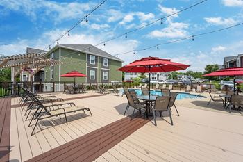 Poolside sundeck